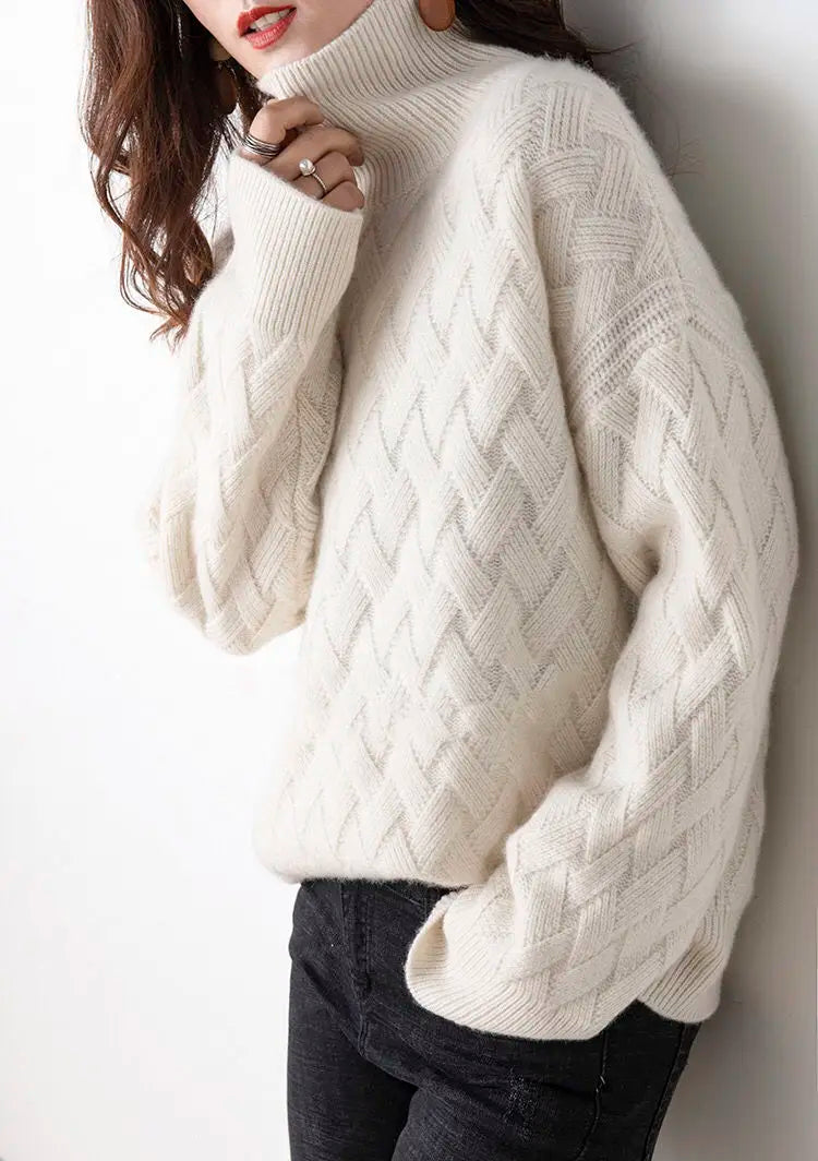2024 nuove donne maglione allentato inverno casual chic cashmere oversize maglione spesso pullover pullover manica lunga femminile S-3XL