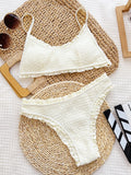Women Swimsuit Sexy Bikini Summer Beachwear Solid Swimwear Feminine Bikinis Set Female Bathing Suit Trikini Dropshipping
