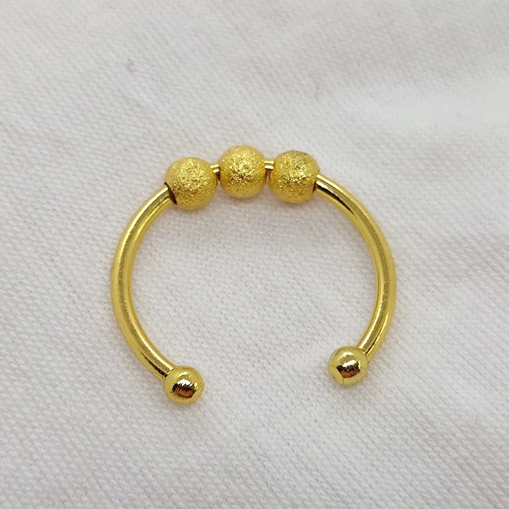 Anelli di ansia punk per donna uomo spirale Fidget perline anello gioielli di tendenza piacevole ruota liberamente anello in acciaio inossidabile antistress regalo