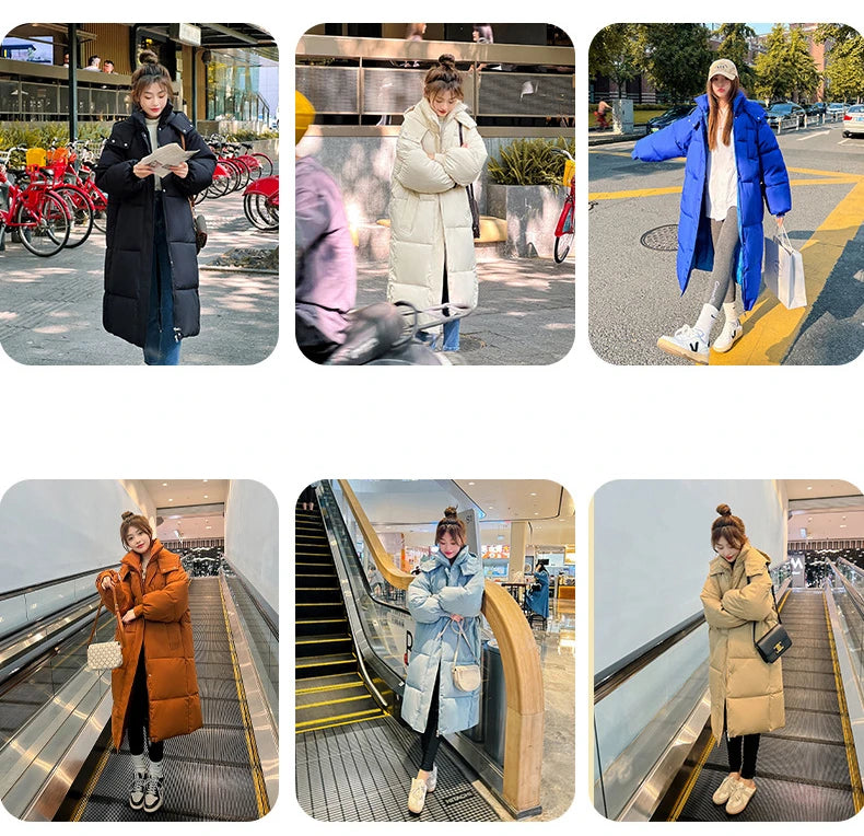 Cappotto freddo da donna invernale parka giacca imbottita lunga con cappuccio Plus Size cappotto Super caldo capispalla da neve all'ingrosso a buon mercato coreano