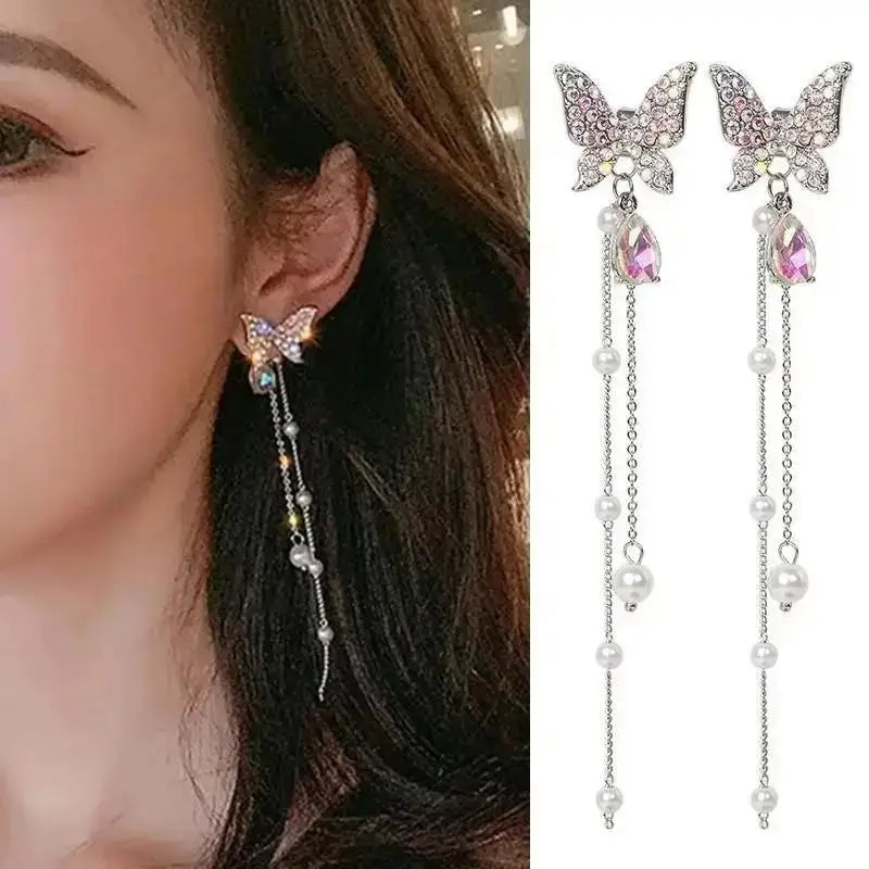 925 Ago D'argento Coreano Moda Perla Nappa Orecchini Per Le Donne Gioielli 2024 di Tendenza delle Nuove Donne di Lusso Zircone Orecchini di Perle