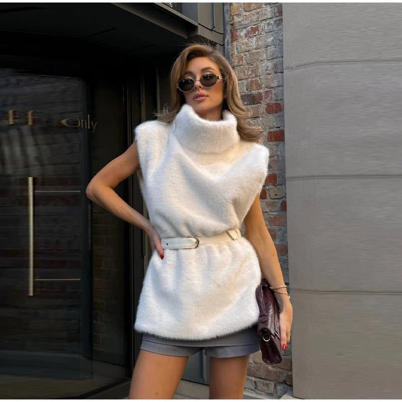Cappotto da donna in pelliccia sintetica marrone con cappuccio Giacca da tasca a maniche lunghe di lusso oversize Lady 2025 Autunno Inverno Chic Street Capispalla