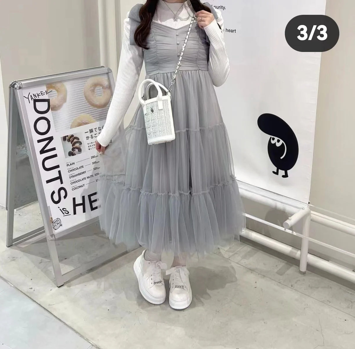 Abiti da donna di nicchia in stile giapponese Primavera Estate Autunno Ragazza Dolce fiocco Abito in rete Lolita Abito lungo con bretelle da fata carina