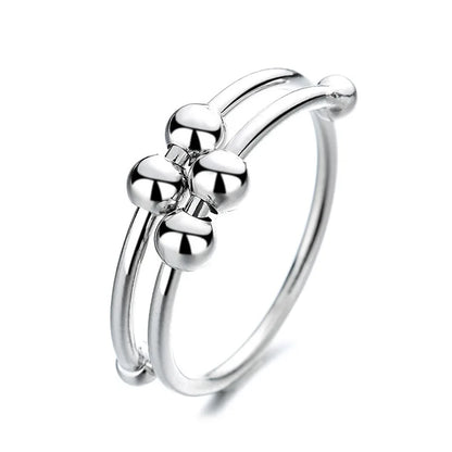 Anelli di ansia punk per donna uomo spirale Fidget perline anello gioielli di tendenza piacevole ruota liberamente anello in acciaio inossidabile antistress regalo