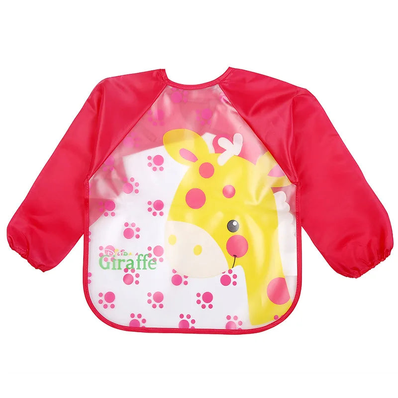 0-4 anni bavaglini per bambini impermeabili abbigliamento per bambini abbigliamento per bambini maniche lunghe grembiule bavaglino grembiule bavaglino Bandana abbigliamento