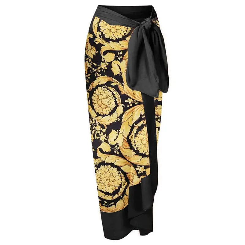 Nuovo Abito da Spiaggia Sexy con Stampa Retrò 2026, Copricostume Lungo, Gonna per Feste, Costume da Bagno, Abbigliamento da Spiaggia