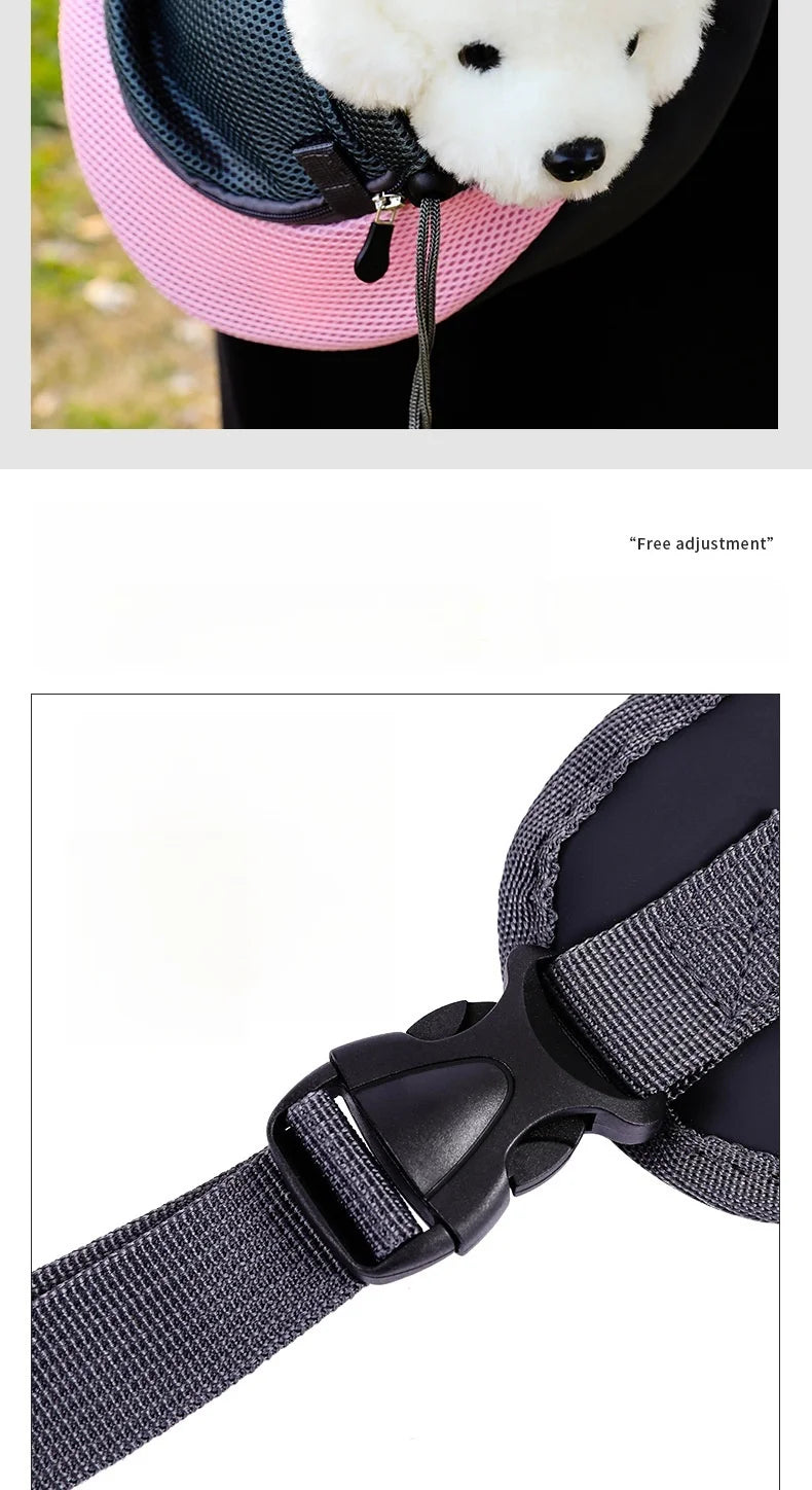 Zaino per animali domestici, borsa a tracolla portatile da viaggio, borsa a tracolla per esterni a mani libere adatta per forniture per animali domestici per gatti e cani