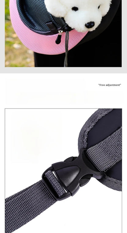 Zaino per animali domestici, borsa a tracolla portatile da viaggio, borsa a tracolla per esterni a mani libere adatta per forniture per animali domestici per gatti e cani
