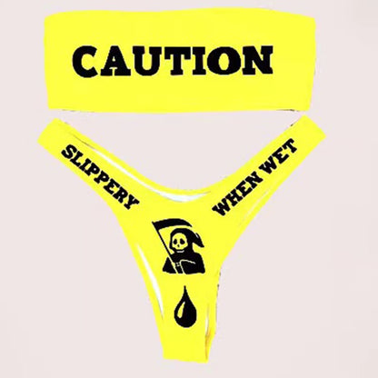 2025 Goth Swimsuit Two-piece Letters Skull Printed Bikinis Set for Women Micro Biquini Sport Bathing Suit Female Bodysuit