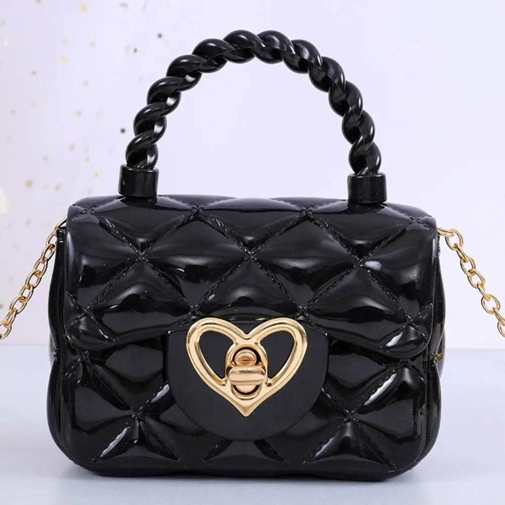 Moda bambini borse a tracolla in pelle PU borse a tracolla a cuore per ragazze bambini Mini portamonete borsa di gelatina borsa per bambini regali