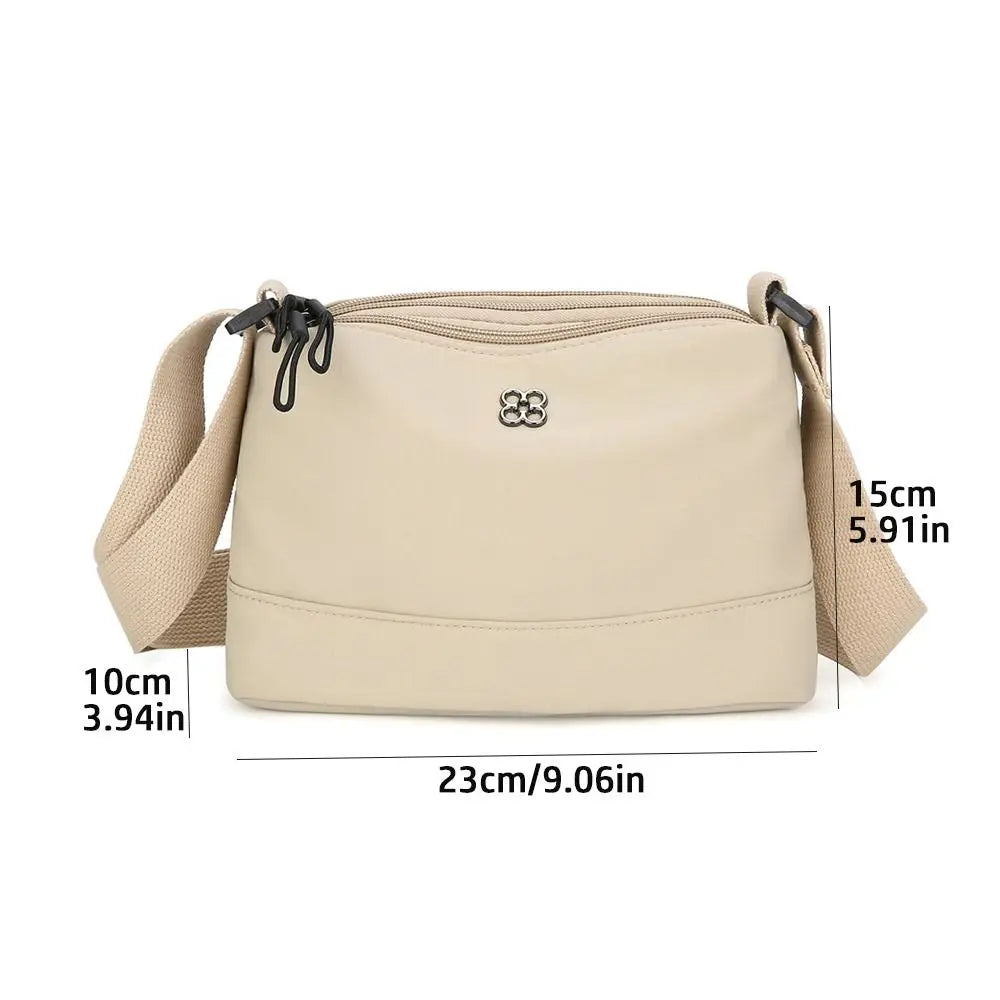 Nuova borsa a tracolla da donna in tessuto di nylon morbido Tasche multiple Borsa stile casual Borse a tracolla in tinta unita per ragazze