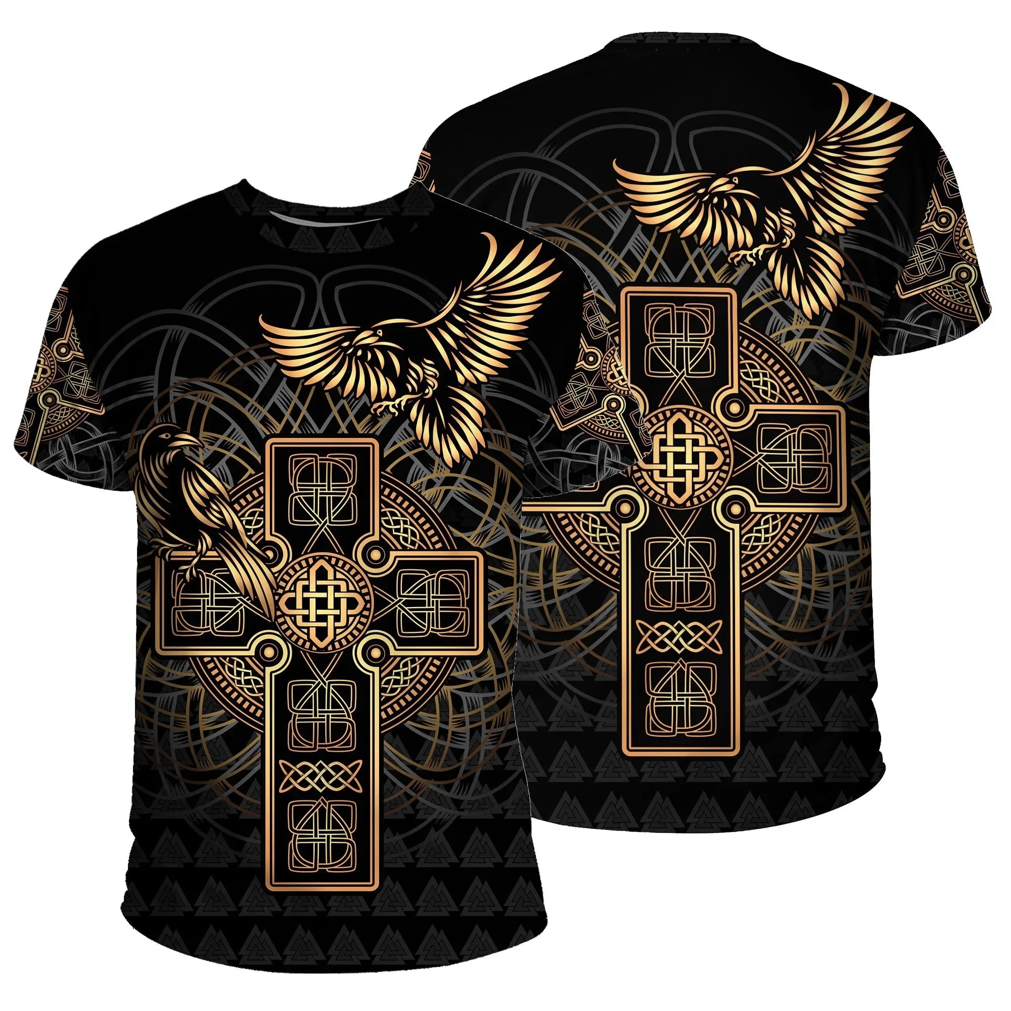 L'ultimo simbolo vichingo 3D stampato abbigliamento oversize estivo manica corta da uomo da strada comoda maglietta Hip Hop Harajuku Top