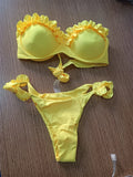 Bikini Sexy con Stampa Animalier Leopardata, Costume da Bagno Push-Up per Donne, Set Bikini 2026, Costume Brasiliano, Top a Fascia, Slip a Perizoma, Abbigliamento da Spiaggia
