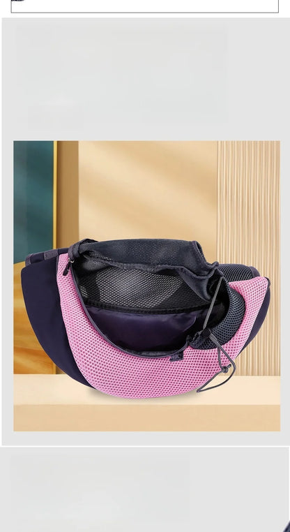 Zaino per animali domestici, borsa a tracolla portatile da viaggio, borsa a tracolla per esterni a mani libere adatta per forniture per animali domestici per gatti e cani