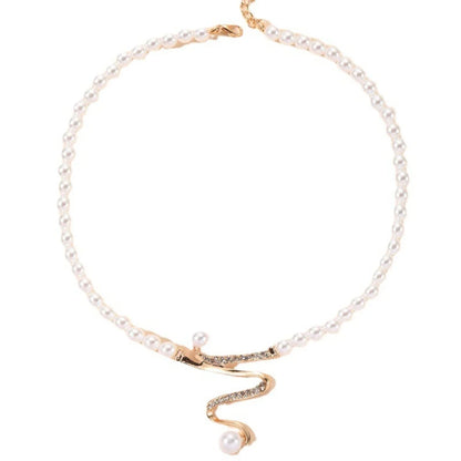 1 set di nuove donne da sposa festa di nozze imitazione perla strass collana orecchini set di gioielli
