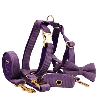 Set Collare e Guinzaglio per Cani in Corduroy Epic con Targhetta Personalizzata Incisa, Accessori per Animali Domestici, Guinzaglio per Cani in Corduroy15