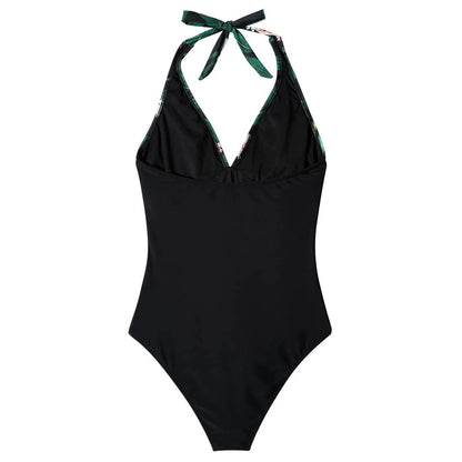 Summer Fashion New Beachwear Hot Print One Piece Swimsuit Women Sexy Pleated Bathing Suit Leopard Printed Bodysuit Bikini Set