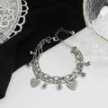 Bracciale d'amore con fagioli a sfera in acciaio multistrato di tendenza alla moda da donna, regali per viaggi, appuntamenti, banchetti, feste, festival