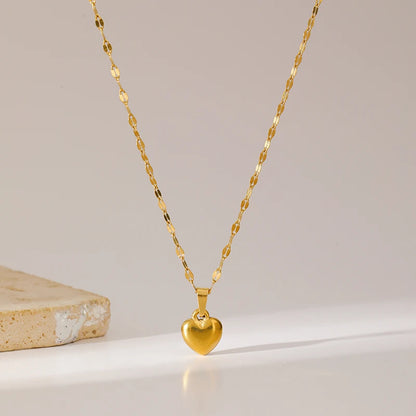 EILIECK Acciaio inossidabile 316L Cuore Amore Collana Bracciali Orecchini Set per le donne Nuovi gioielli impermeabili placcati oro 18 carati alla moda