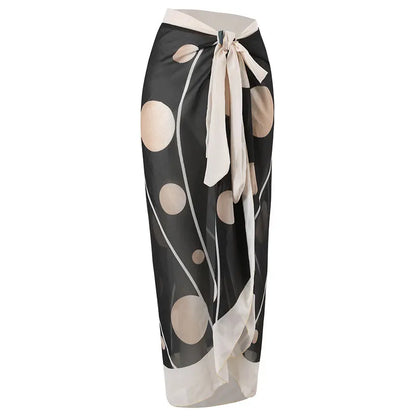 Nuovo Abito da Spiaggia Sexy con Stampa Retrò 2026, Copricostume Lungo, Gonna per Feste, Costume da Bagno, Abbigliamento da Spiaggia