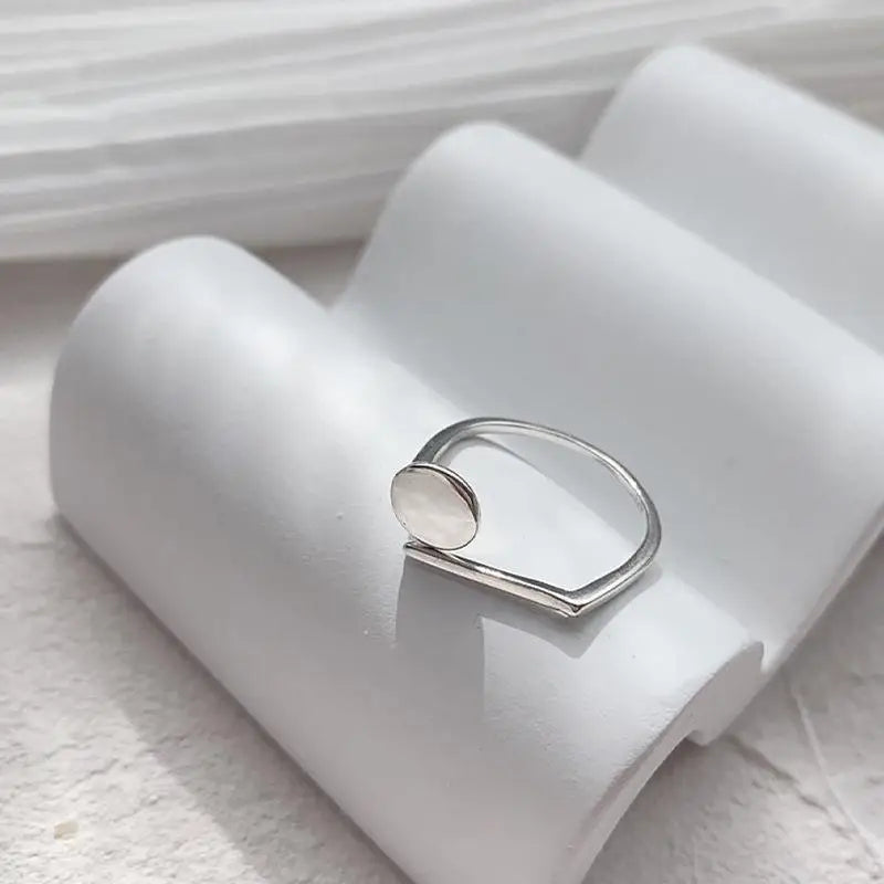 Anelli in Argento Sterling 925, Nuovi Gioielli da Festa, Charm Vintage, Design Geometrico a Doppio Strato, Accessori Regalo, Dropshipping