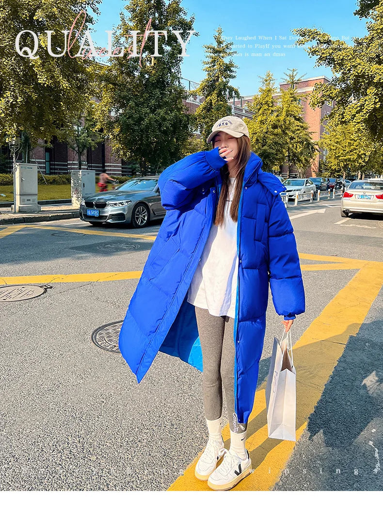 Cappotto freddo da donna invernale parka giacca imbottita lunga con cappuccio Plus Size cappotto Super caldo capispalla da neve all'ingrosso a buon mercato coreano