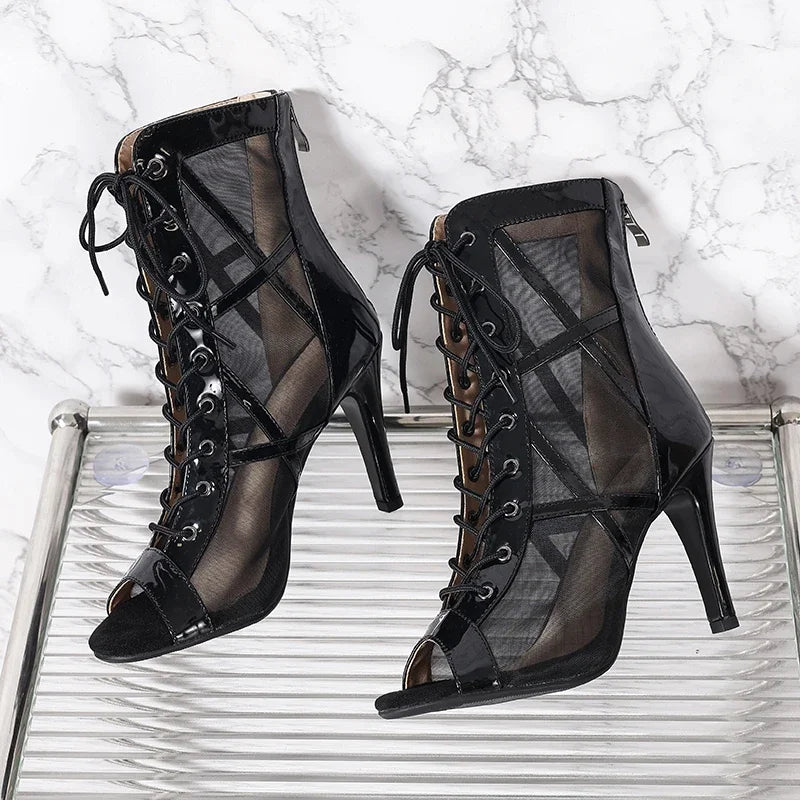 2024 New Brand Party Boots Sexy Stilettos Thin High Heels Footwear Dance Shoes Latin for Ballroom Basic Night Club Womens Shoes