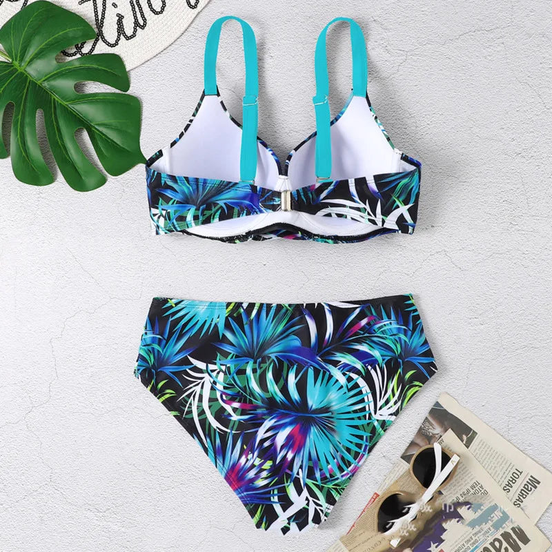 Summer Bikinis Women High Waisted Swimwear With Push Up Female Swimsuit 2026 Swimming Bathing Suit Bikini Set Beach Wear Bather