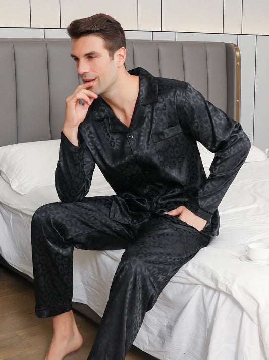 Pigiama da uomo a maniche lunghe estivo ghiaccio bellissimi vestiti per la casa cardigan sottile casual primaverile e autunnale da uomo può indossare due abiti