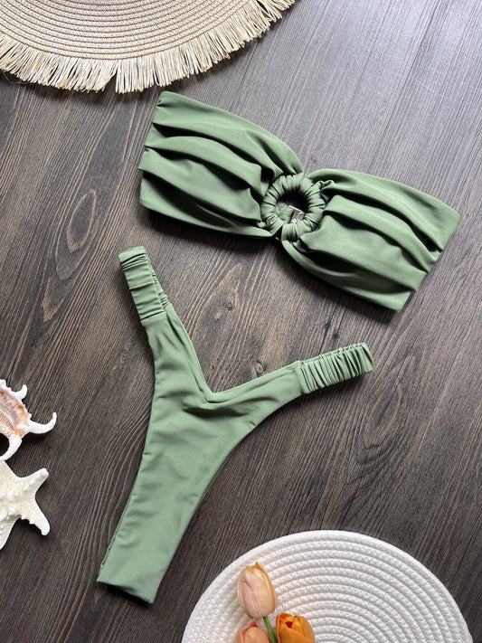 2026 Sexy Female Swimwear Micro Bikini Push Up Women Solid Swimsuits Brazilian Bikini Set Thong Biquini Swim Suits Beachwear