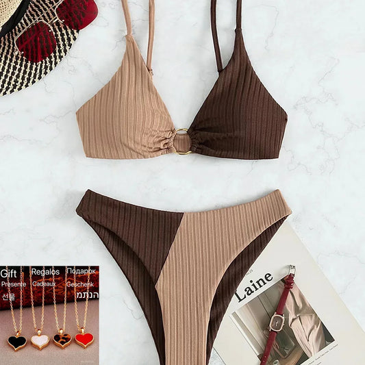 2024 Maillots de bain sexy pour femmes Push Up Taille Haute Maillots de bain Coupe Haute Ensembles de bikini Push Up Plage Femme Biquini