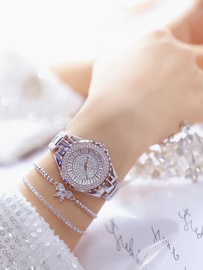 Orologi eleganti da donna con bracciale in oro 2025 Orologi da polso da donna di lusso delle migliori marche per orologio femminile Moda elegante in acciaio pieno