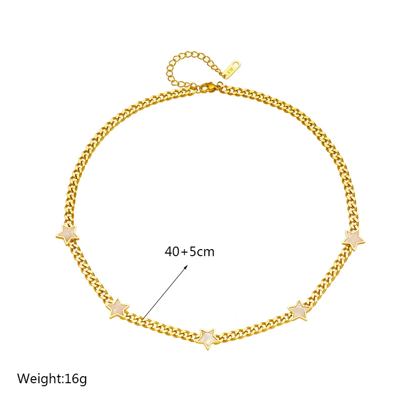 DIEYURO Collana a catena di perle con perline geometriche in acciaio inossidabile 316L per le donne Nuove ragazze punk girocollo spesso gioielli regali per feste