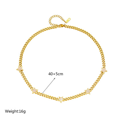 DIEYURO Collana a catena di perle con perline geometriche in acciaio inossidabile 316L per le donne Nuove ragazze punk girocollo spesso gioielli regali per feste
