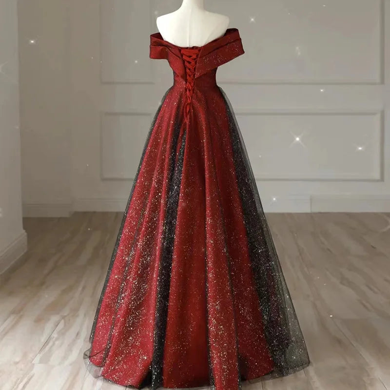 Abiti da ballo da sera eleganti e sexy con scollo a barchetta per le donne Estate 2023 Abiti da cerimonia per feste di compleanno per ospiti Abiti per occasioni formali