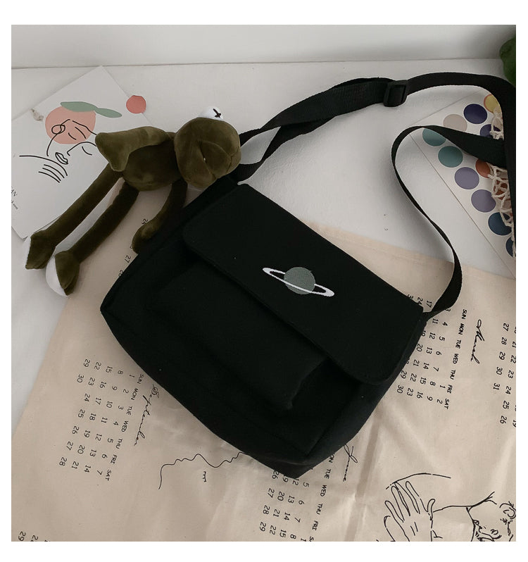 Borsa a tracolla per studenti con collage casual Borsa piccola da donna Borsa a tracolla in tela per donna Borse a tracolla con stampa Bolsas Sac