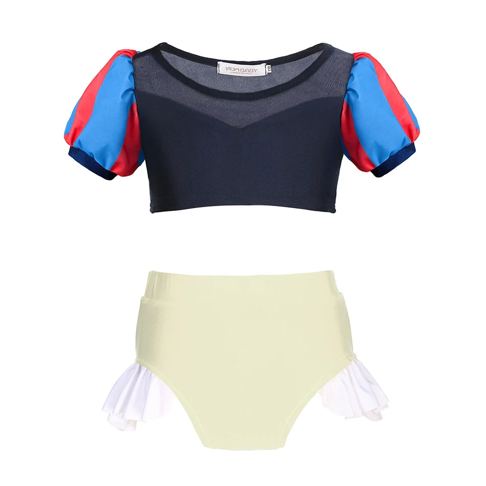 Costume da bagno principessa Sirena Mirabel Isabella Costume da bagno Set Ragazza Estate Beachwear Pool Party Bambini Anna Elsa Rapunzel Costume da bagno