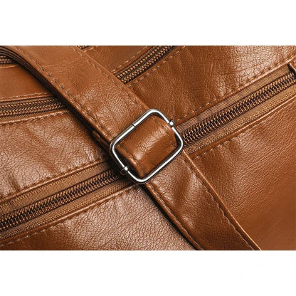 Borsa a tracolla in pelle da donna Tracolla regolabile Chiusura con cerniera Borsa per donna Viaggio Lavoro Borsa a tracolla casual quotidiana