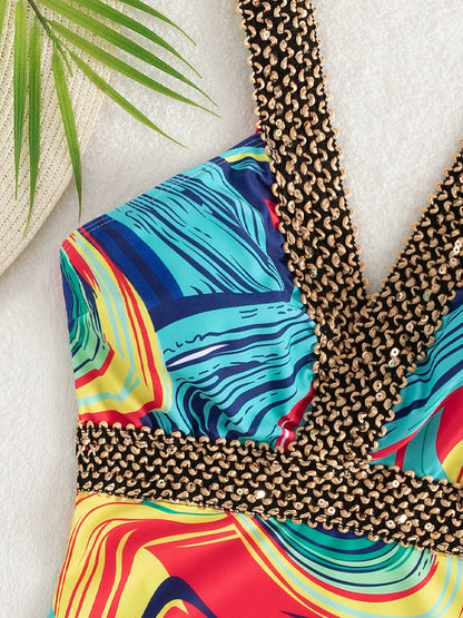 2026 Sexy Print Swimwear Women Push UP One Piece Swimsuit Monokini Backless Hollow Summer Bathing Suit