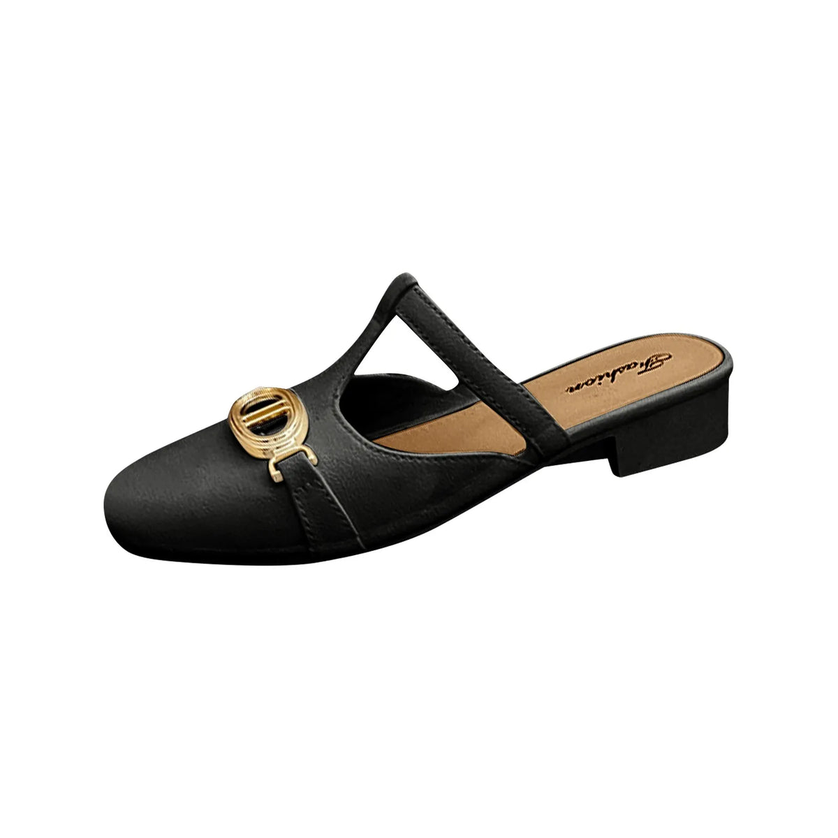 Modische Damen-Sommersandalen mit niedrigem Absatz, luxuriöse Retro-Metallschuhe für Damen, verschleißfeste tägliche Wanderpantoffeln
