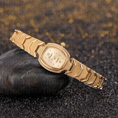 Orologi semplici ed eleganti con quadrante piccolo Orologi da polso al quarzo da donna in oro di lusso da donna Orologio da polso da donna delle migliori marche relogio feminino