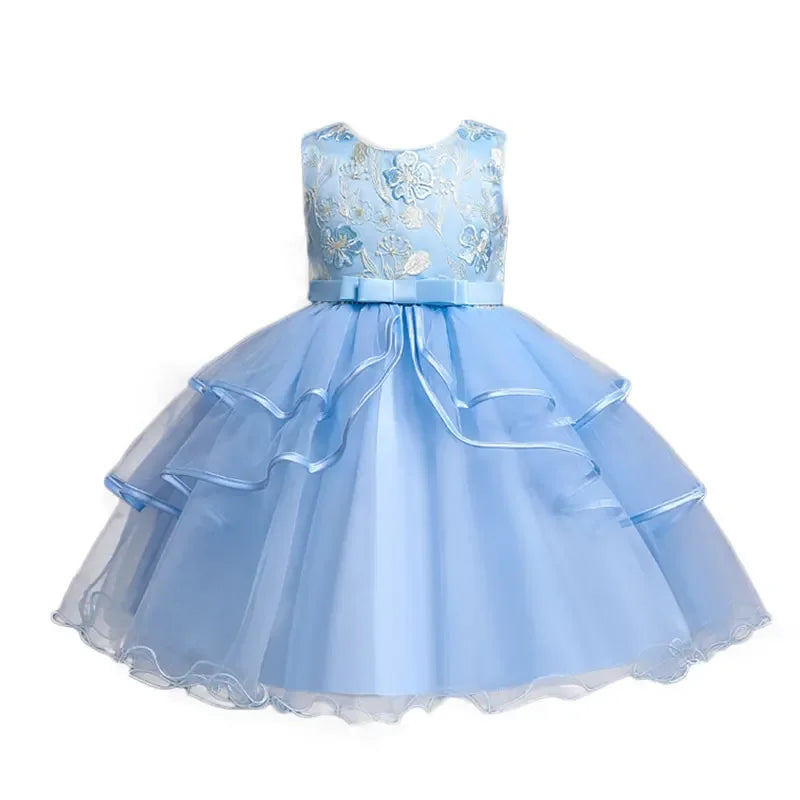 Fashion Prom Flower Girl Dresses Summer Kids Dresses for Girls Lace senza maniche Children Girls Party Dress 2-10 anni