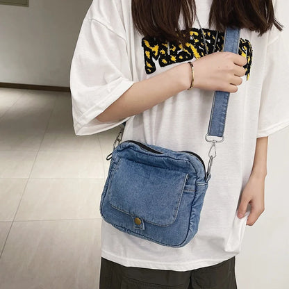Borsa da donna Casual in Denim 2023 borse a tracolla a tracolla estive di tendenza per borse e borsette per telefono da studente borsa a tracolla per Jeans
