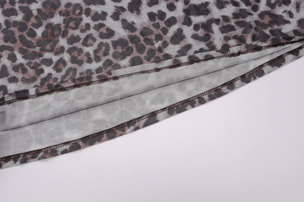 2024 Fashion Leopard Print slip scollo a V Patchwork Sexy Bodycon Maxi Dress autunno donna Casual Y2K Outfits Vacation Club