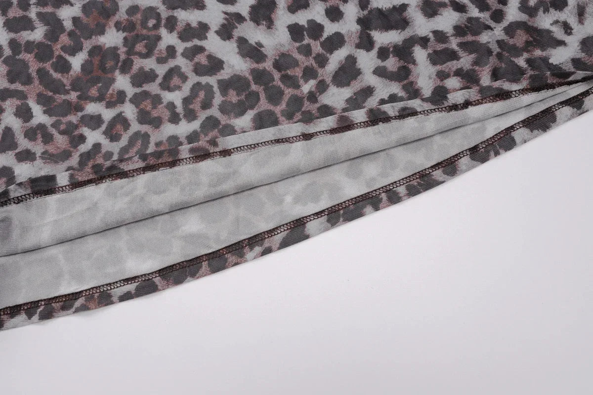 2024 Fashion Leopard Print slip scollo a V Patchwork Sexy Bodycon Maxi Dress autunno donna Casual Y2K Outfits Vacation Club