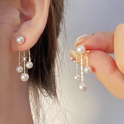 925 Ago D'argento Coreano Moda Perla Nappa Orecchini Per Le Donne Gioielli 2024 di Tendenza delle Nuove Donne di Lusso Zircone Orecchini di Perle