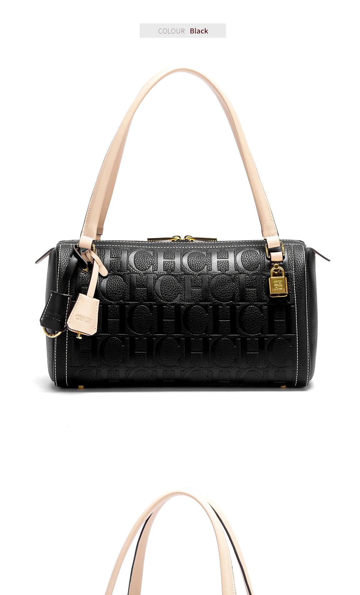 CH Borsa Boston da donna Autunno Inverno Nuova collezione Borse a tracolla con texture design a lettera