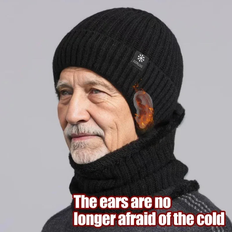 Cappello Invernale da Uomo per Esterni, Lavorato a Maglia, Caldo e Felpato, con Visiera e Paraorecchie, Stile Casual, Foderato in Finta Pelliccia, Protezione per le Orecchie per Ciclismo