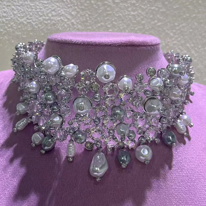 Sur New Styles Bijoux Tendance Perle Blanche Collier Boucles d'Oreilles Exquises Bracelet Bague Cadeaux de Qualité pour Femmes