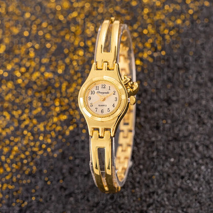 Orologi semplici ed eleganti con quadrante piccolo Orologi da polso al quarzo da donna in oro di lusso da donna Orologio da polso da donna delle migliori marche relogio feminino